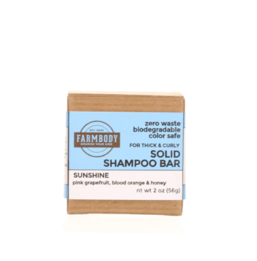 Solid shampoo bar SUNSHINE for tykt eller krøllete hår og etnisk hår.